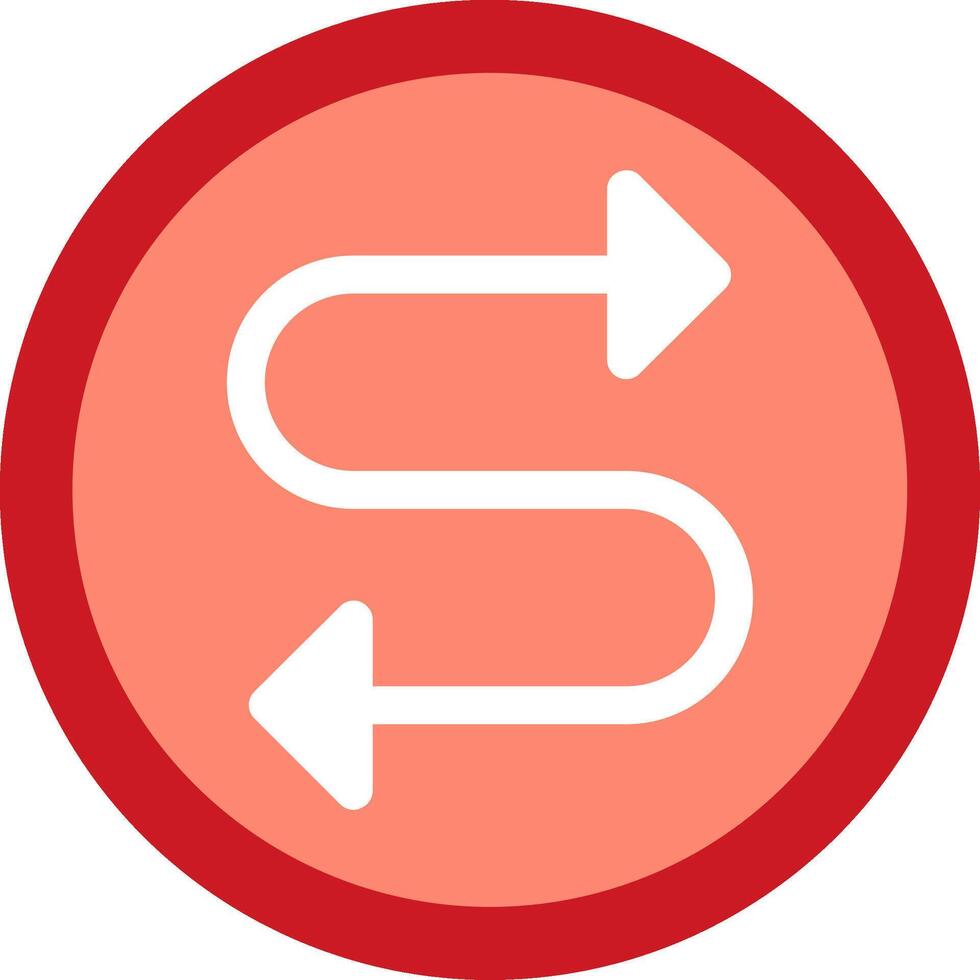 Two Directions Flat Icon vector