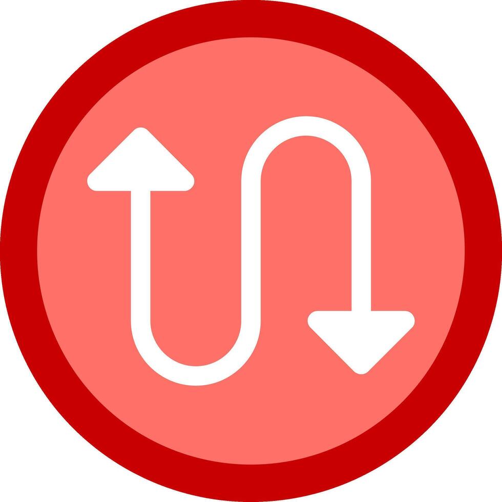 Two Arrows Flat Icon vector