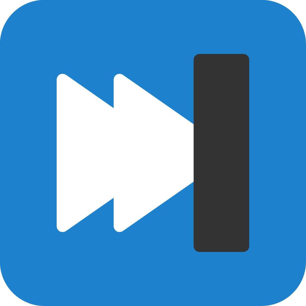 Skip Button Flat Icon vector