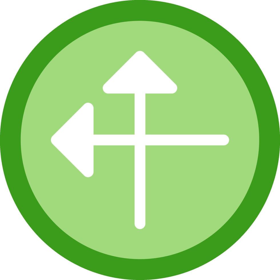 Intersect Flat Icon vector