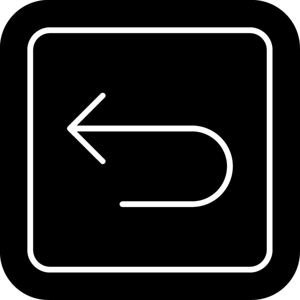 Back Glyph Icon vector