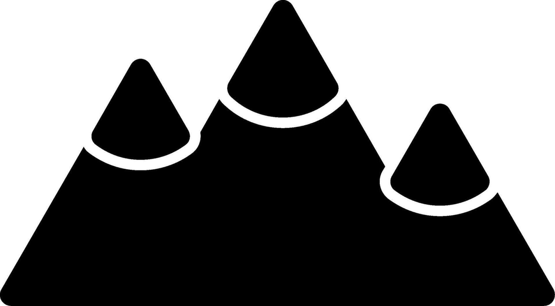 Mountains Glyph Icon vector