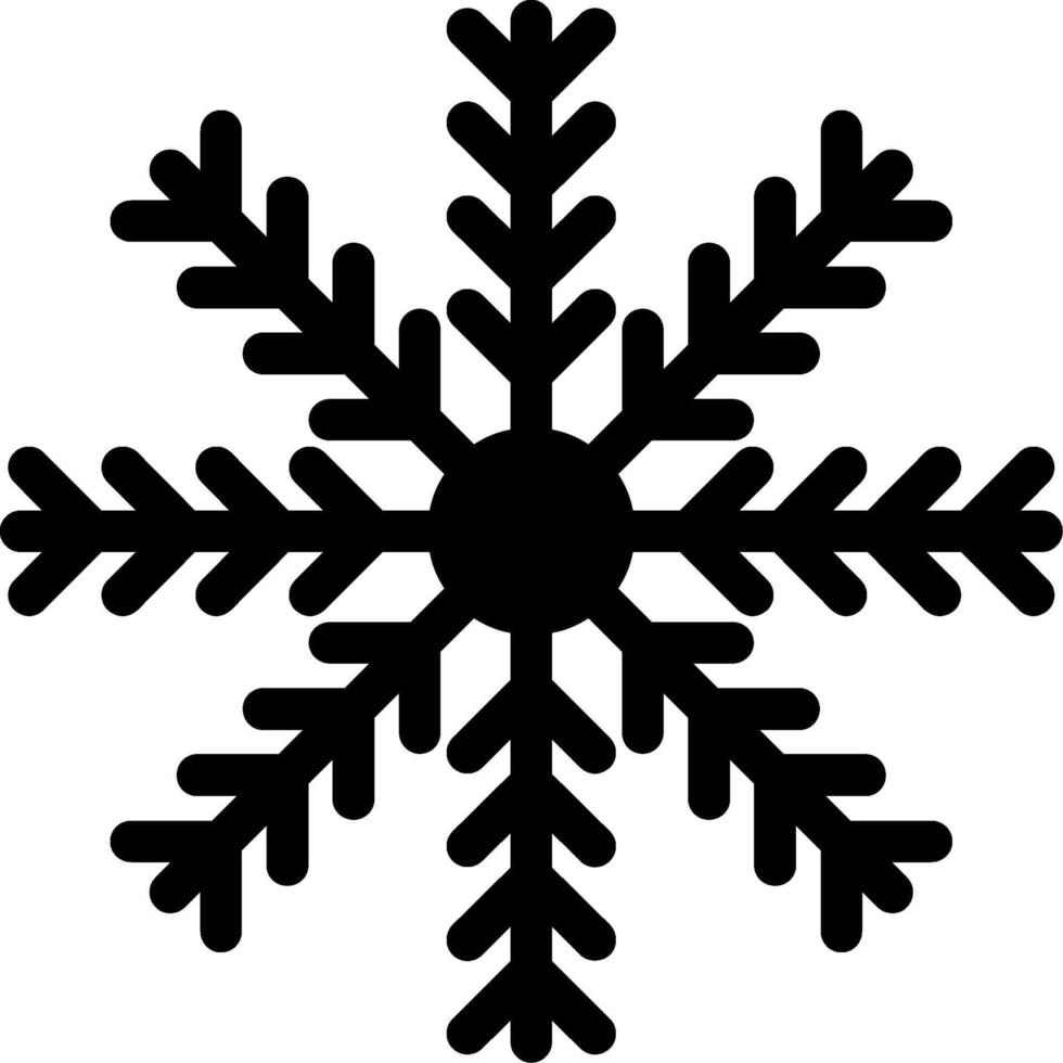 Snow Flake Glyph Icon vector