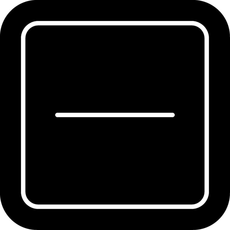 Minus Glyph Icon vector