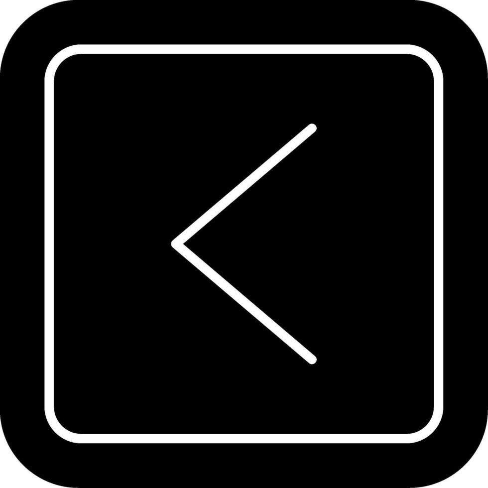 Left Glyph Icon vector