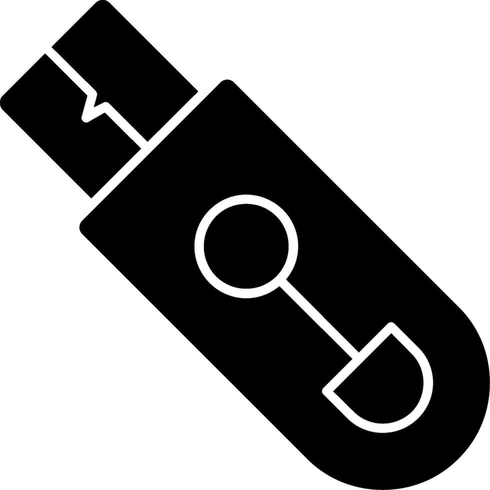 Flash Drive Glyph Icon vector