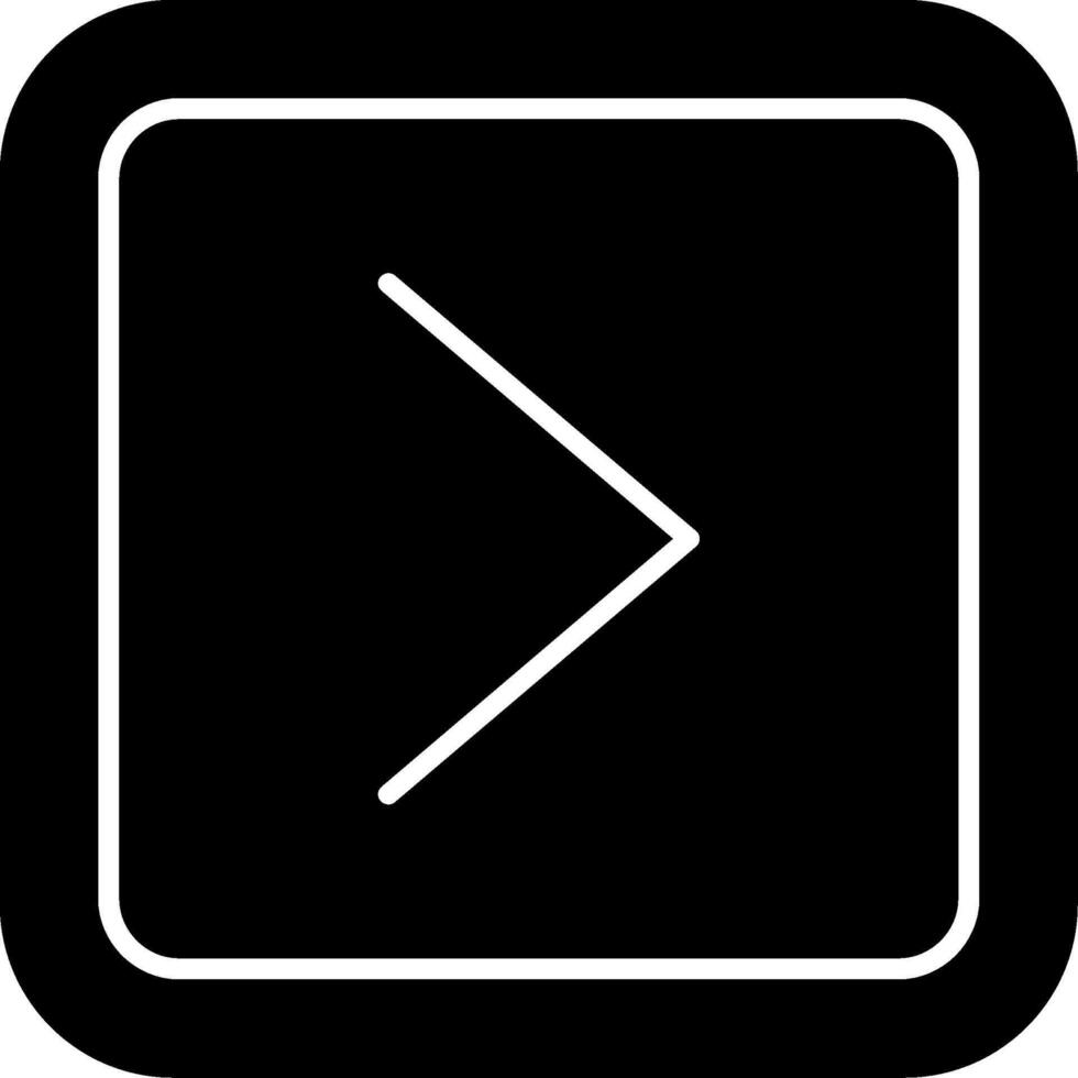 Right Glyph Icon vector