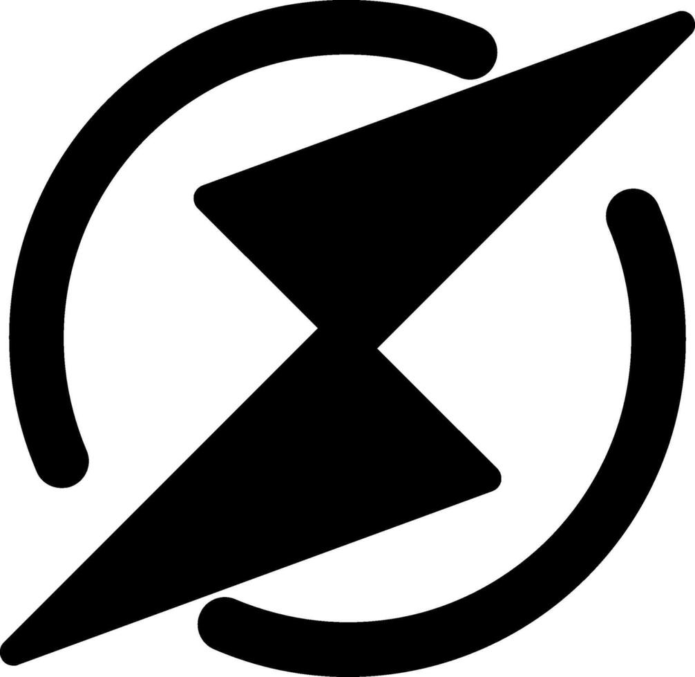 Thunder Bolt Glyph Icon vector