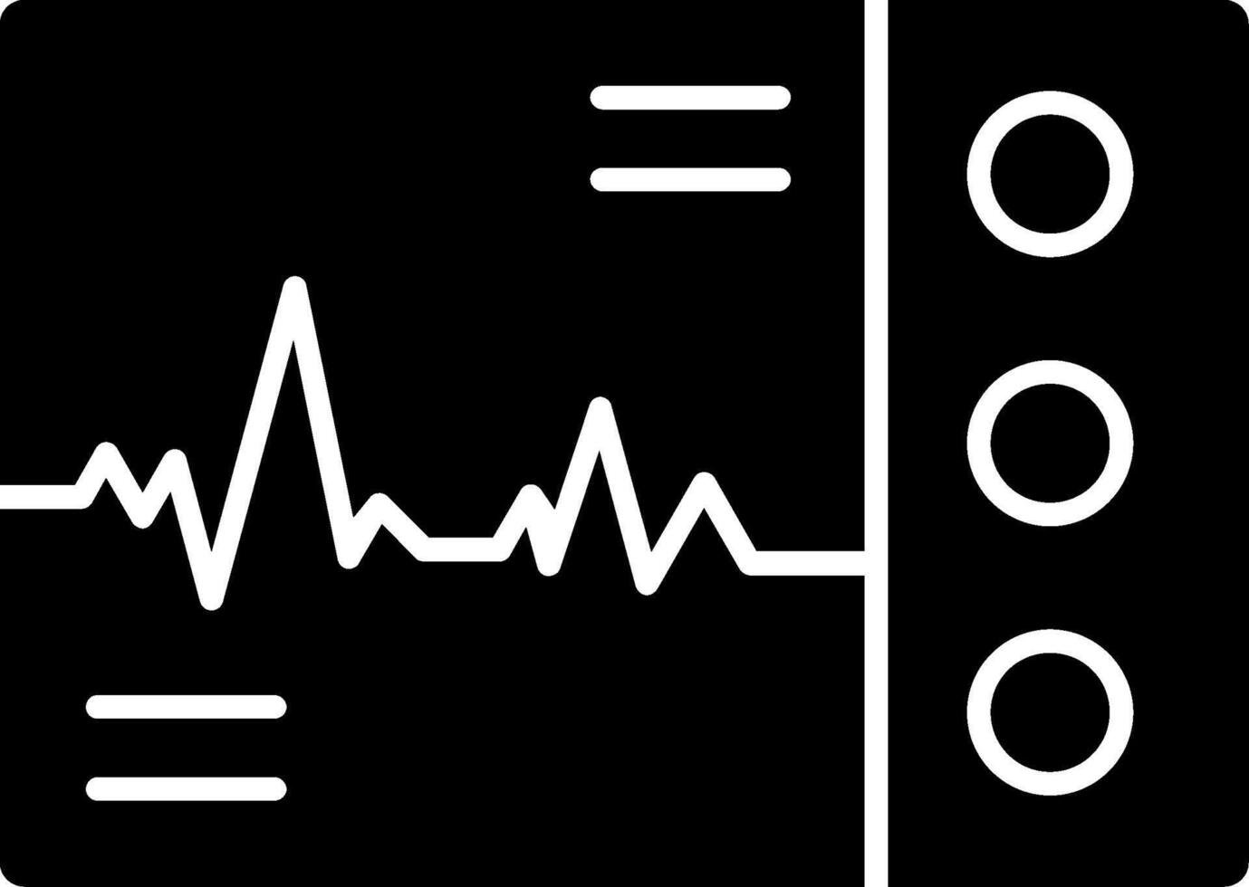 Ecg Glyph Icon vector