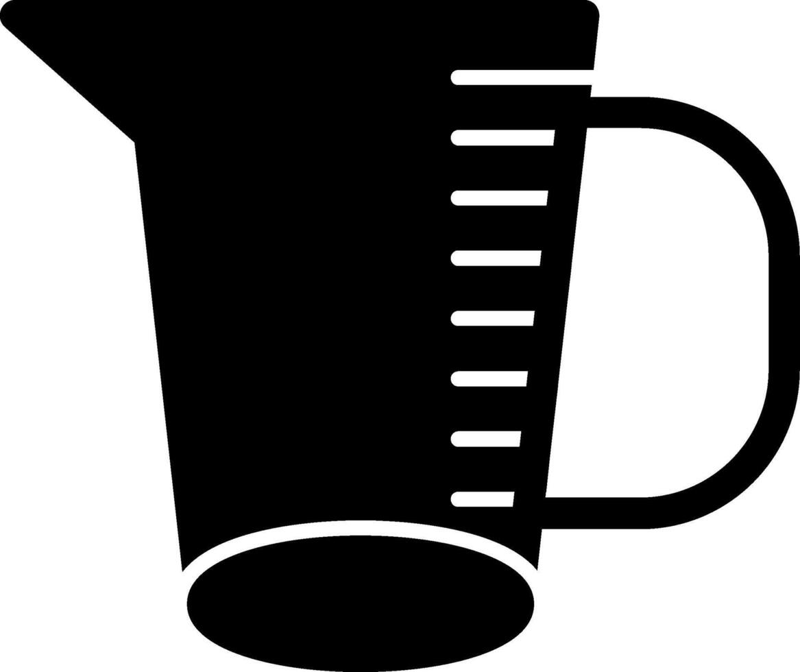 Measuring Jug Glyph Icon vector
