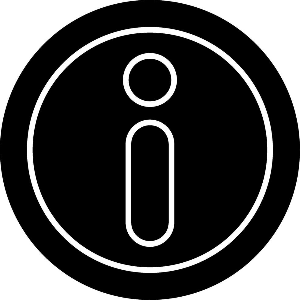 Information Glyph Icon vector