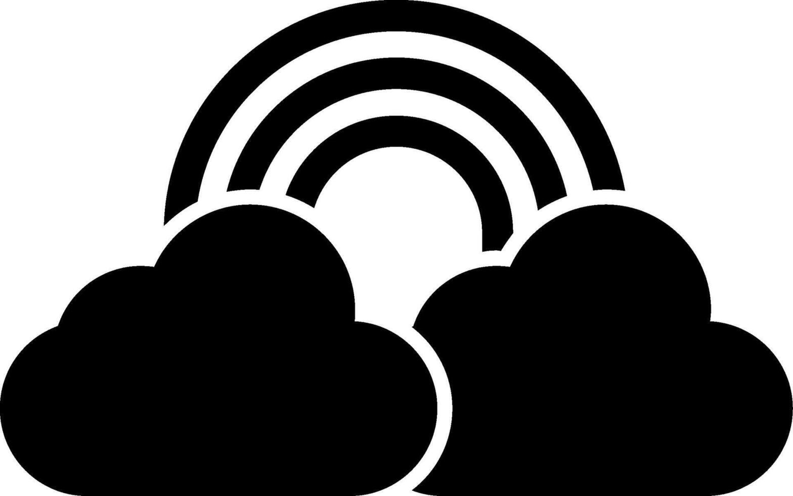 Rainbow Glyph Icon vector