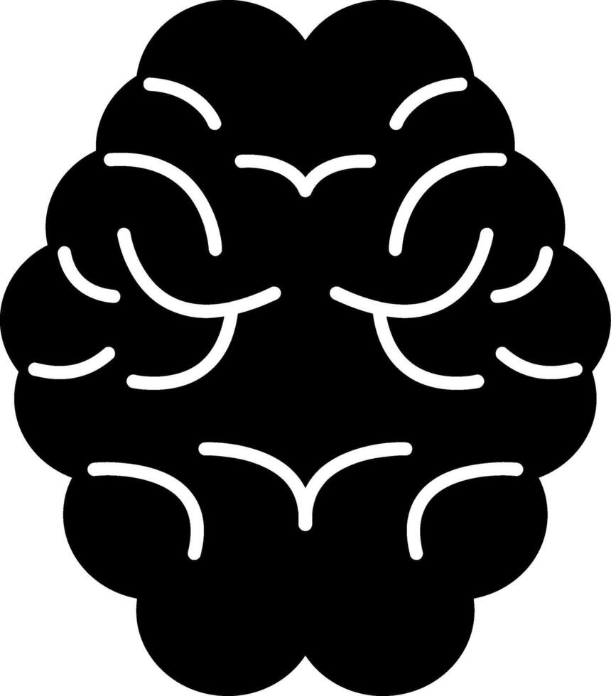 Brain Glyph Icon vector