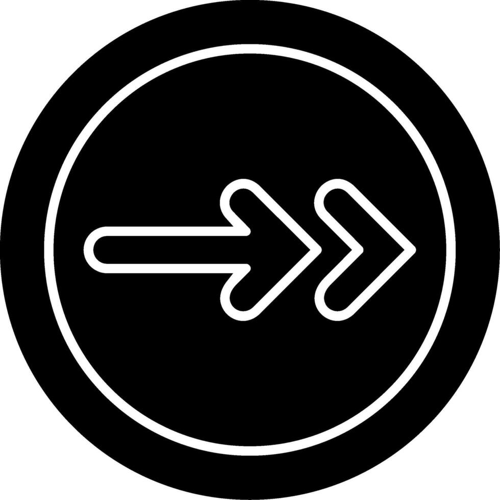 Next Glyph Icon vector