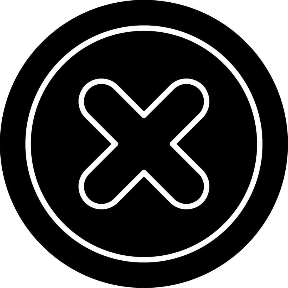 Cancel Glyph Icon vector