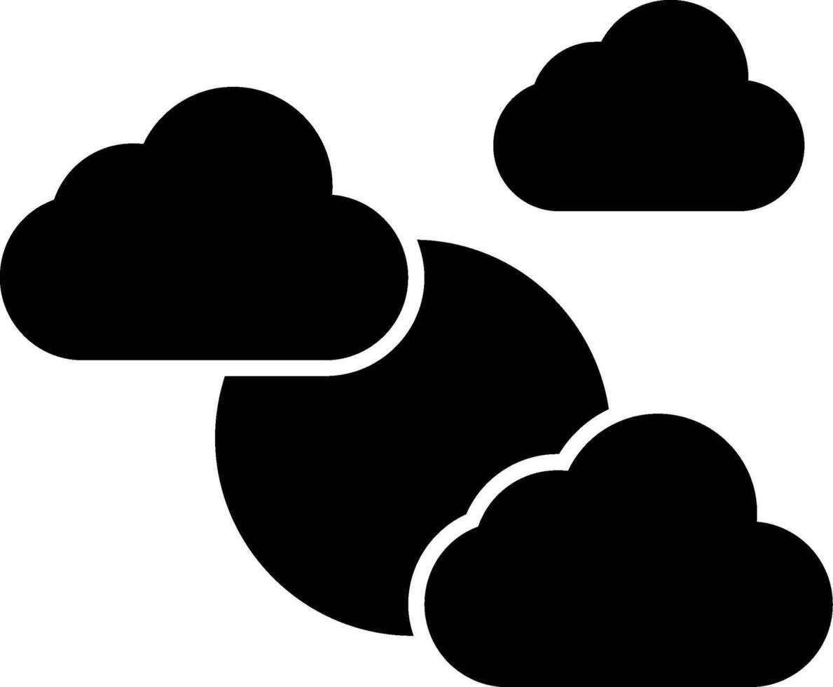 Coudy Day Glyph Icon vector