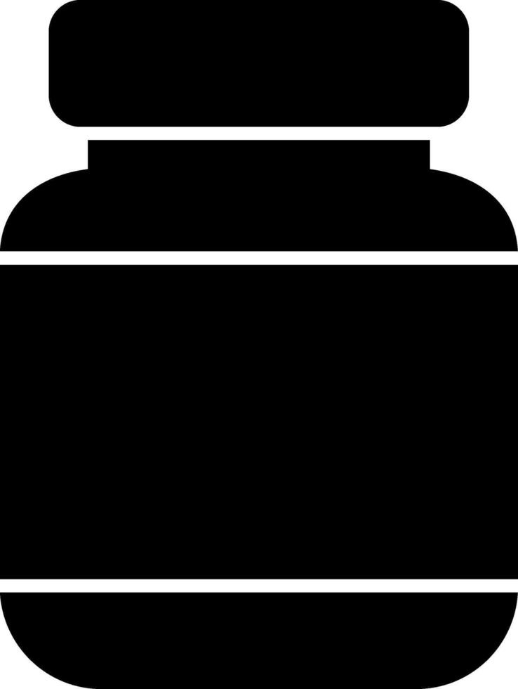 Jar Glyph Icon vector
