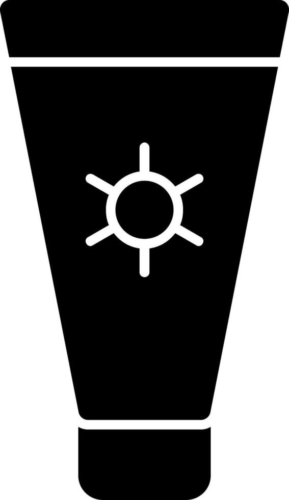 Sun Cream Glyph Icon vector