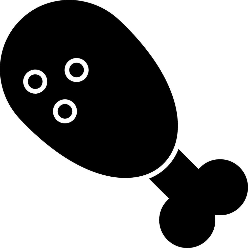 Fried Chicken Glyph Icon vector