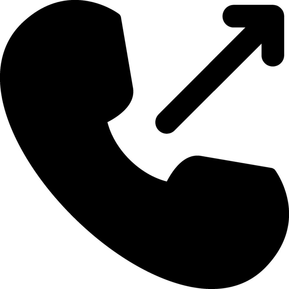 Phone Call Glyph Icon vector