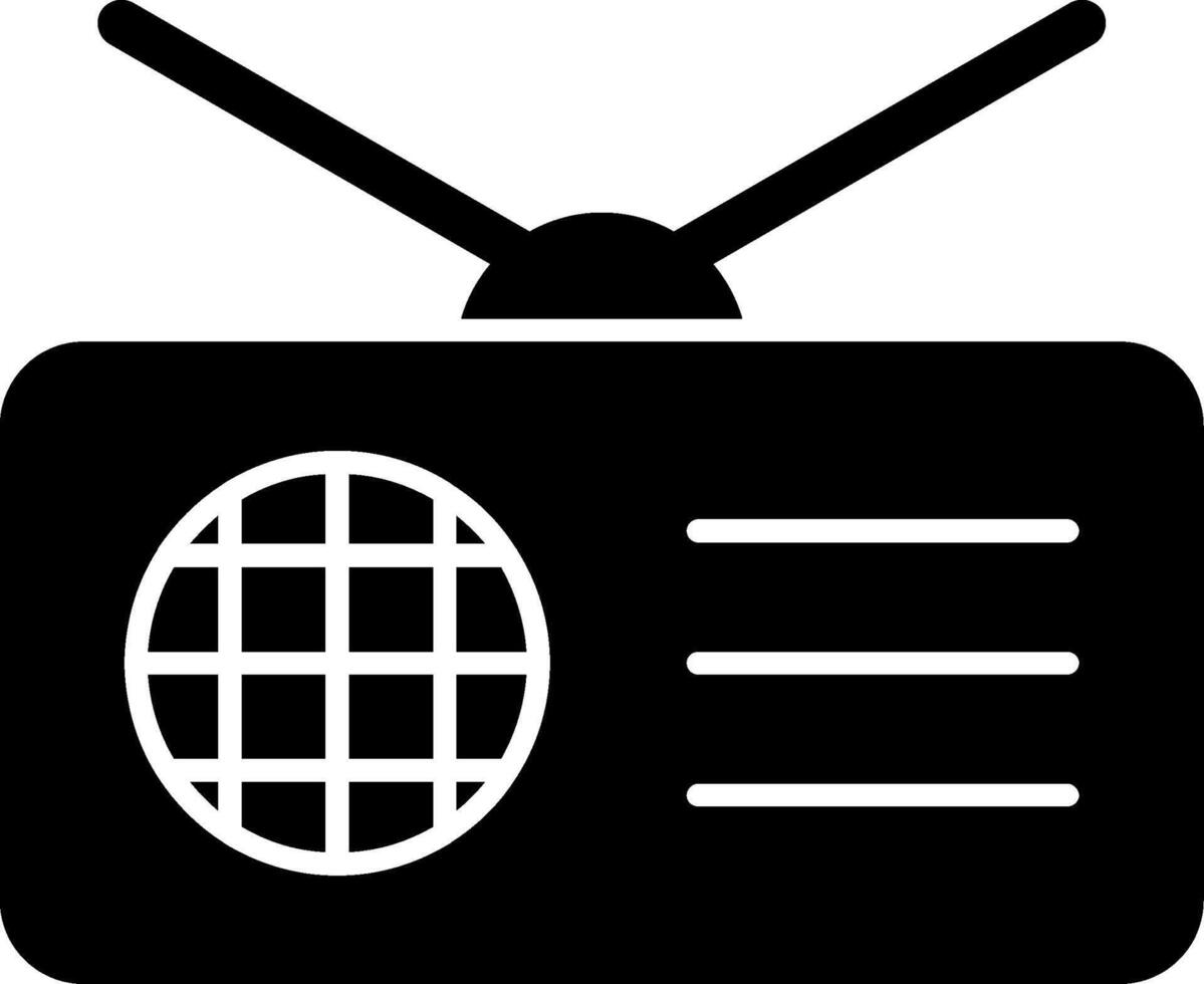 Radio Glyph Icon vector