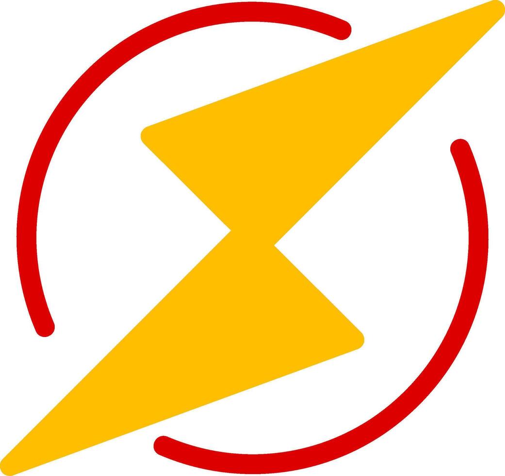 Thunder Bolt Flat Icon vector