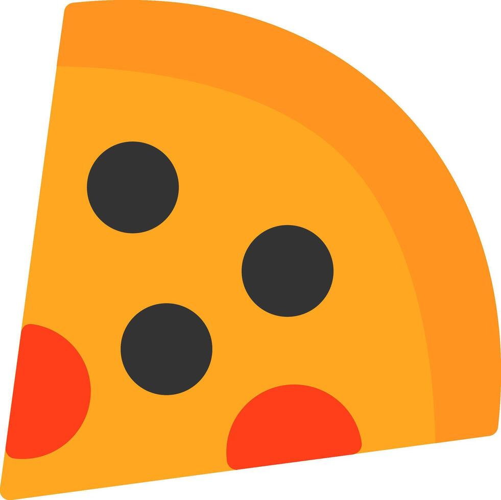 Pizza Slice Flat Icon vector