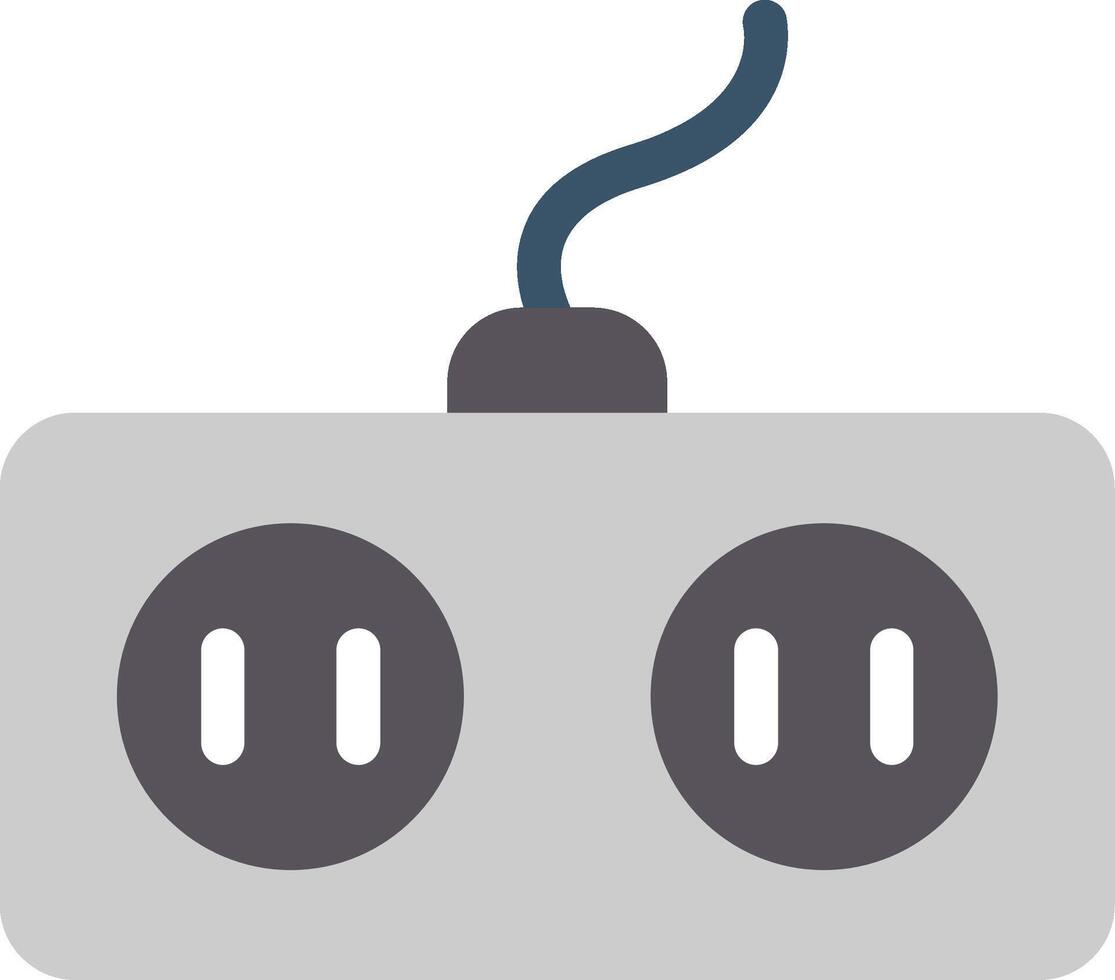 Power Socket Flat Icon vector