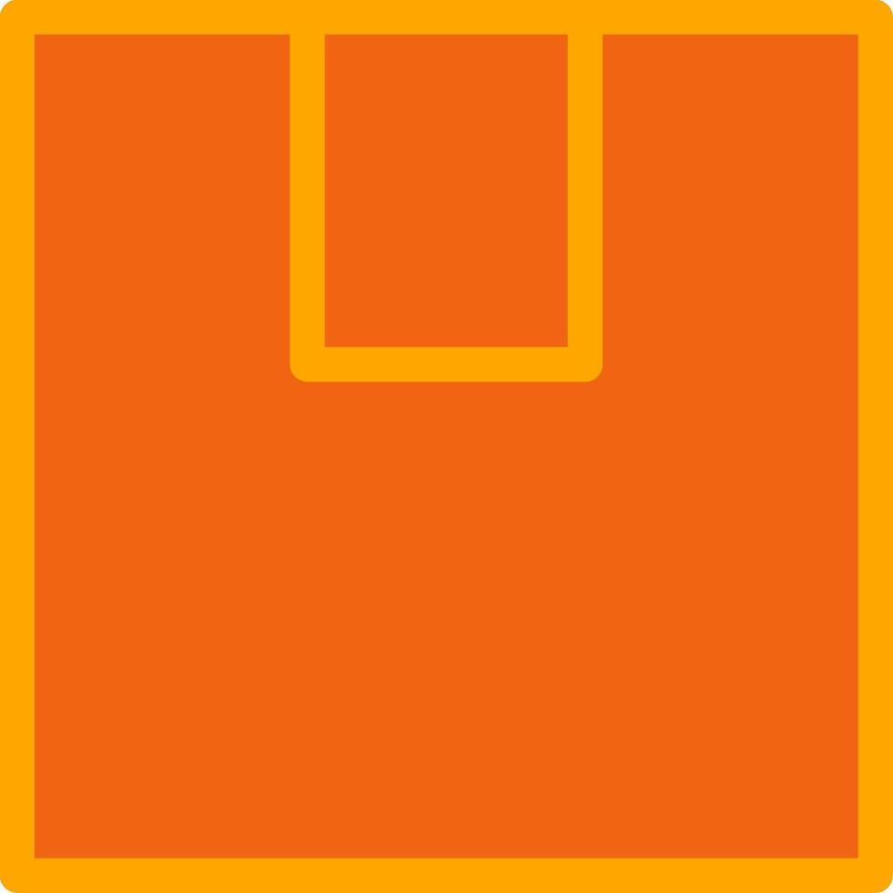Box Orange Filled Icon vector