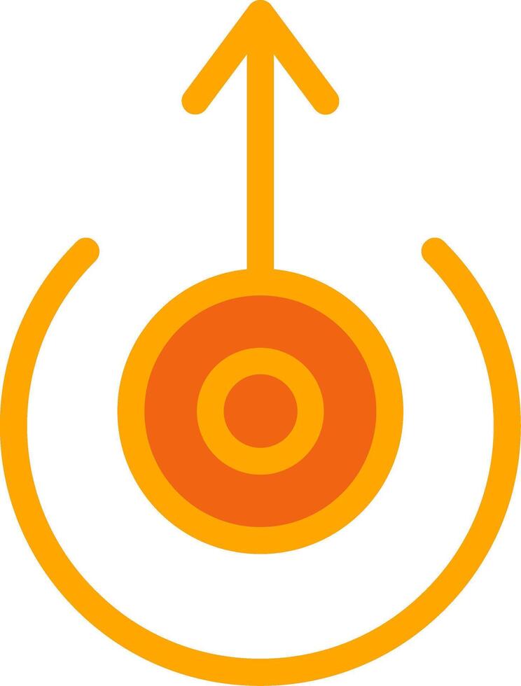 Up Arrow Orange Filled Icon vector