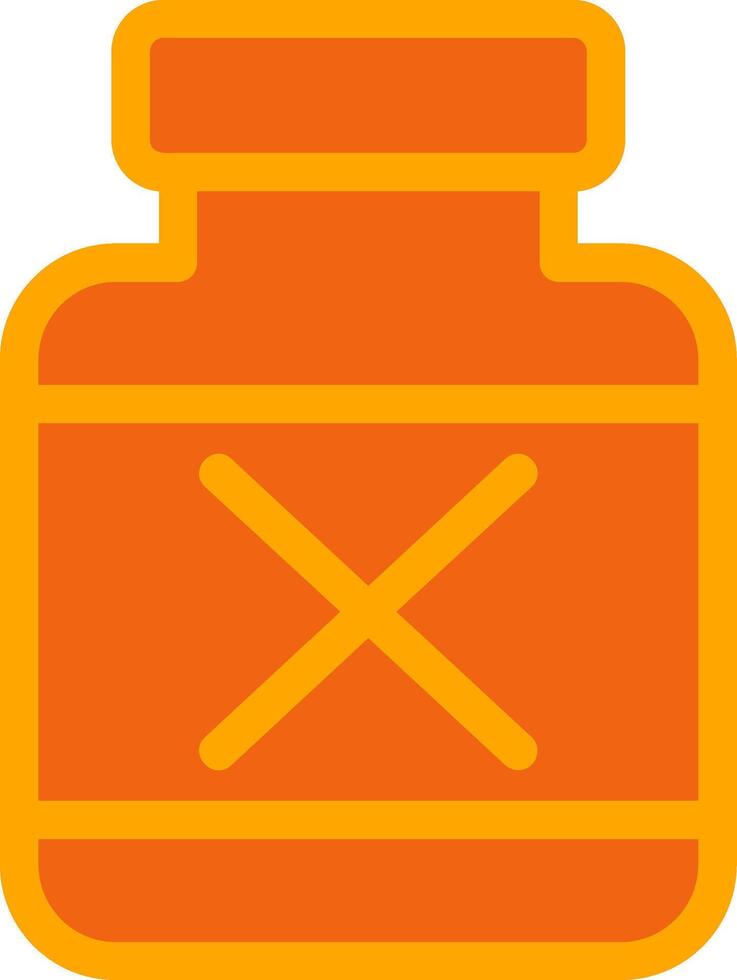 Poison Orange Filled Icon vector