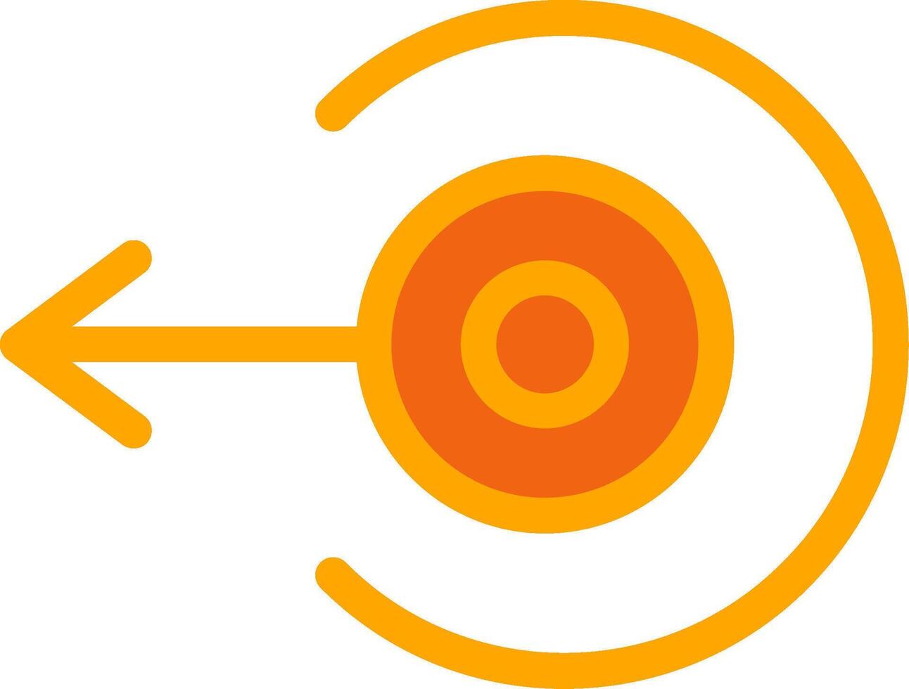 Left Arrow Orange Filled Icon vector
