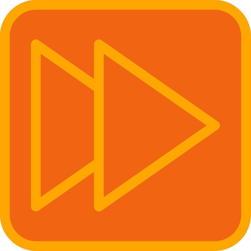 Fast Orange Filled Icon vector
