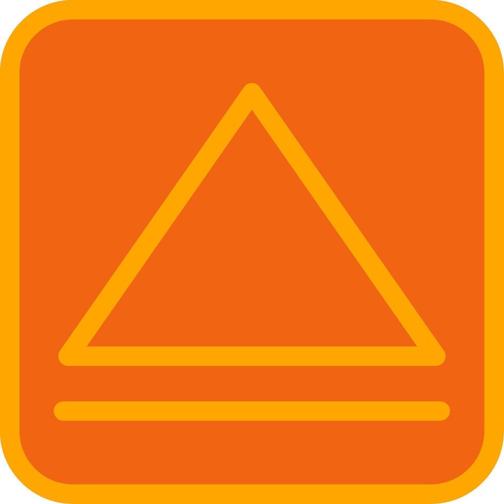 Eject Orange Filled Icon vector