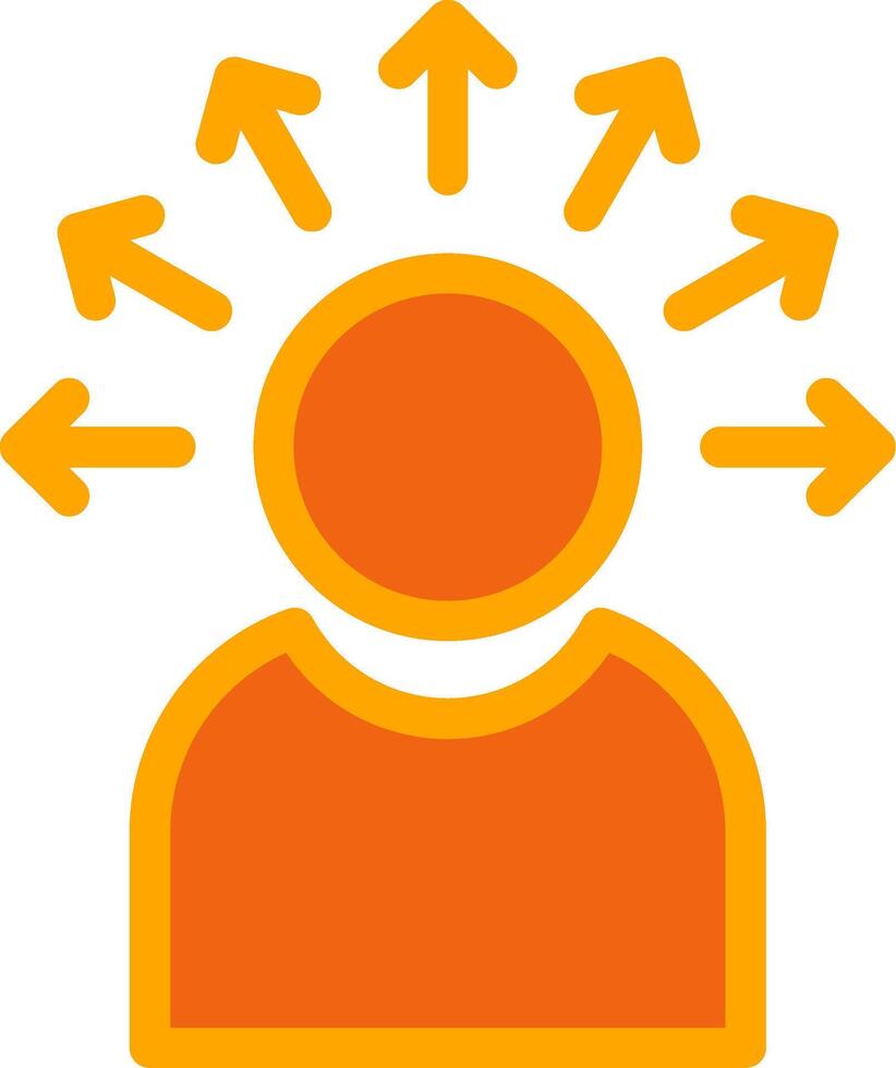 Decision Orange Filled Icon vector