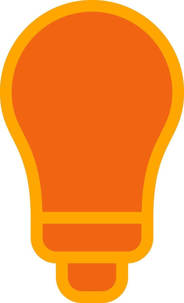 Bulb Orange Filled Icon vector
