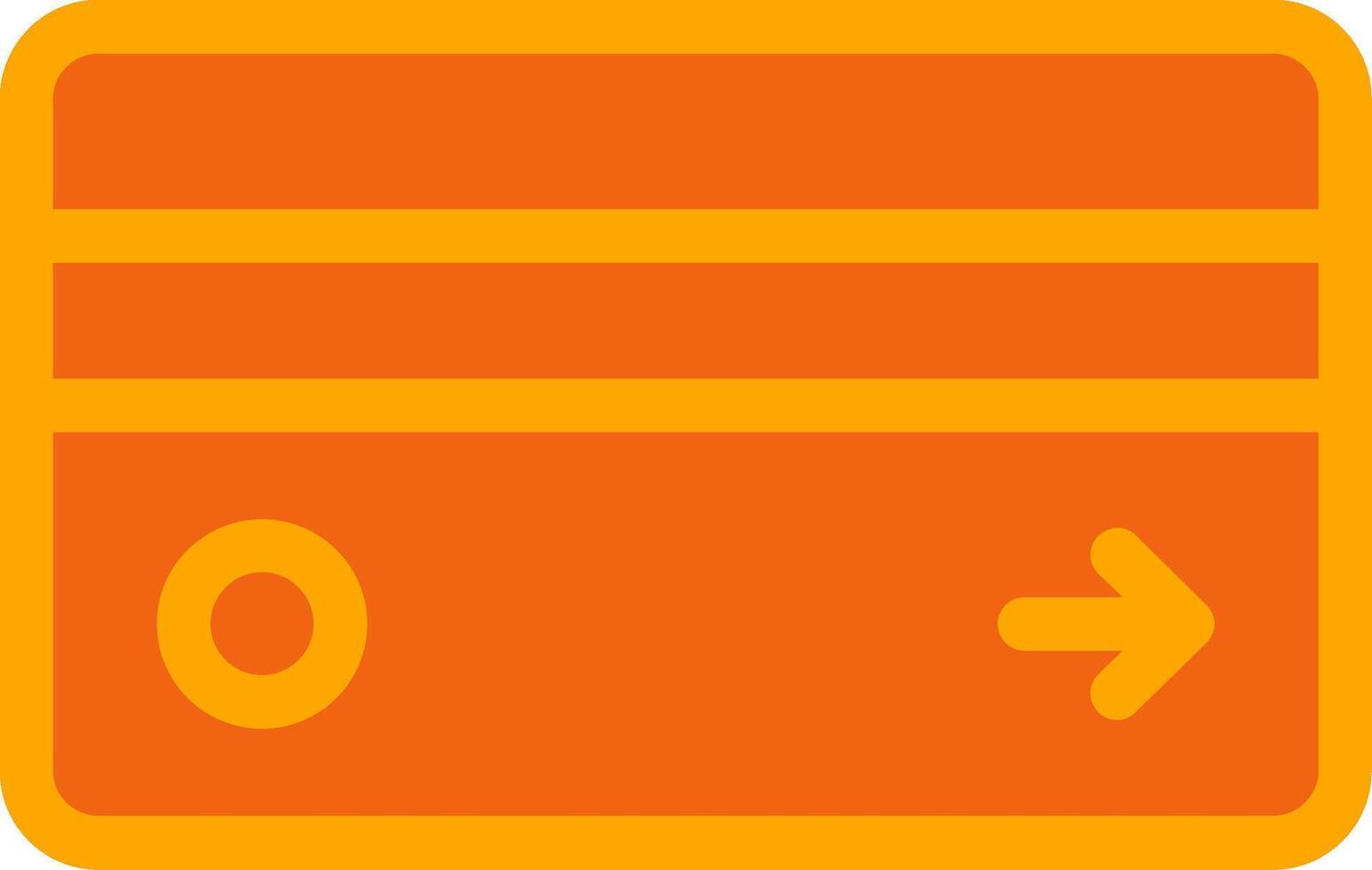 Card Orange Filled Icon vector