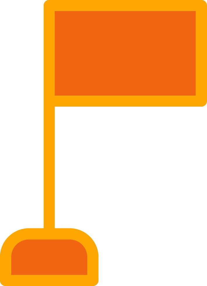 Flag Orange Filled Icon vector
