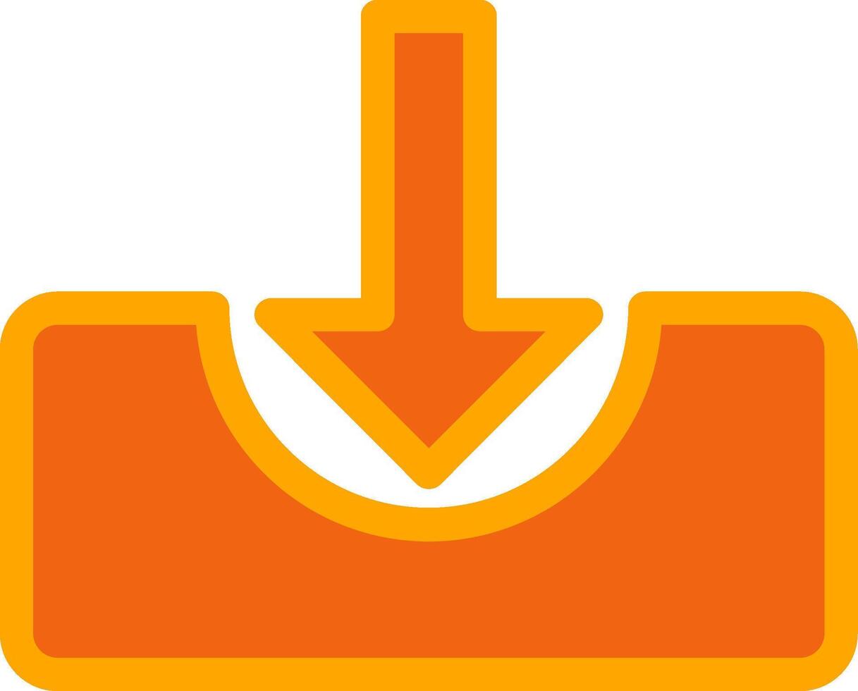 Box Office Orange Filled Icon vector