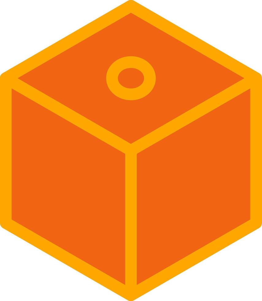 Box Orange Filled Icon vector