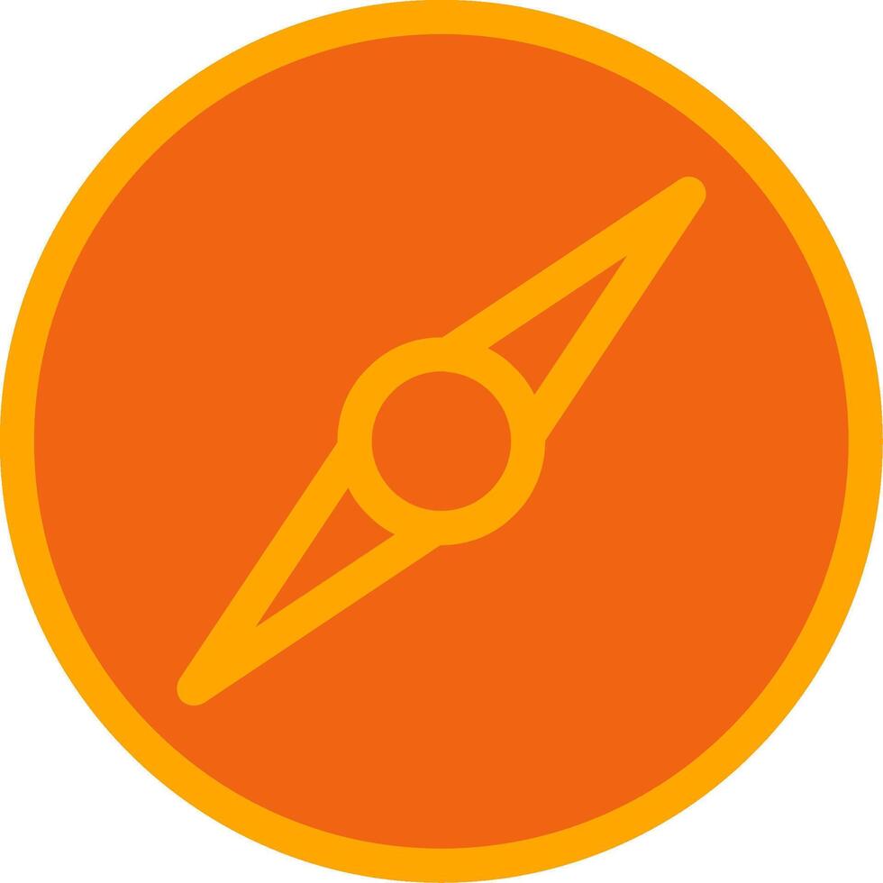 Compass Orange Filled Icon vector