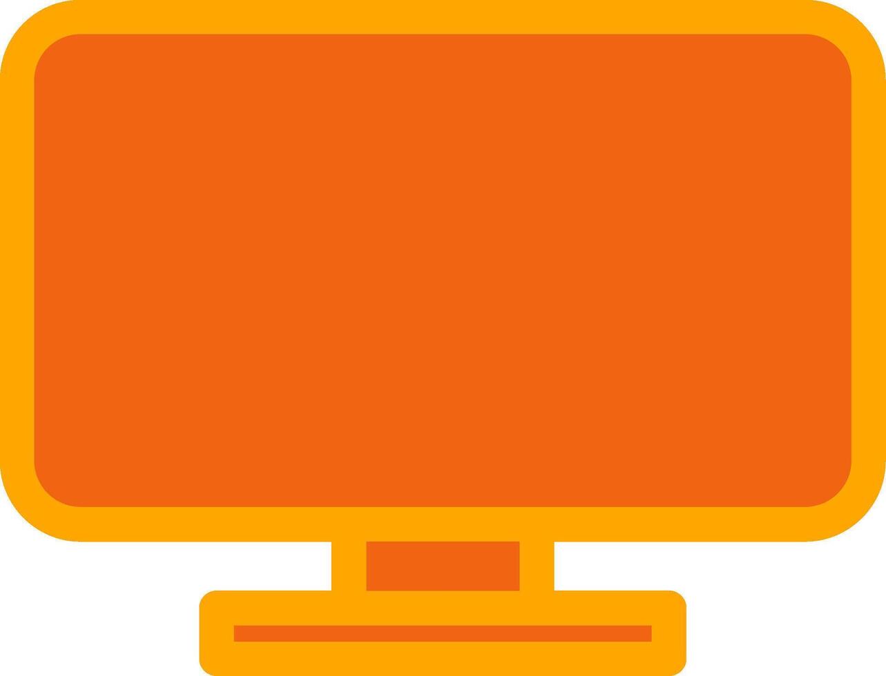 Lcd Orange Filled Icon vector
