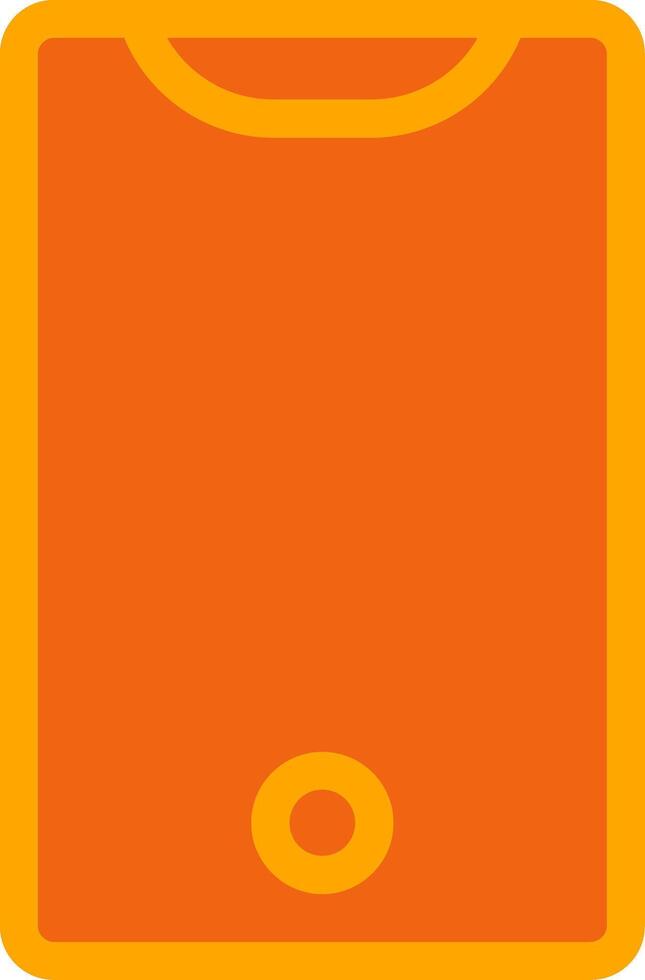 Phone Orange Filled Icon vector