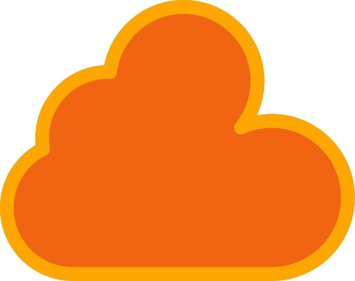 Cloud Orange Filled Icon vector