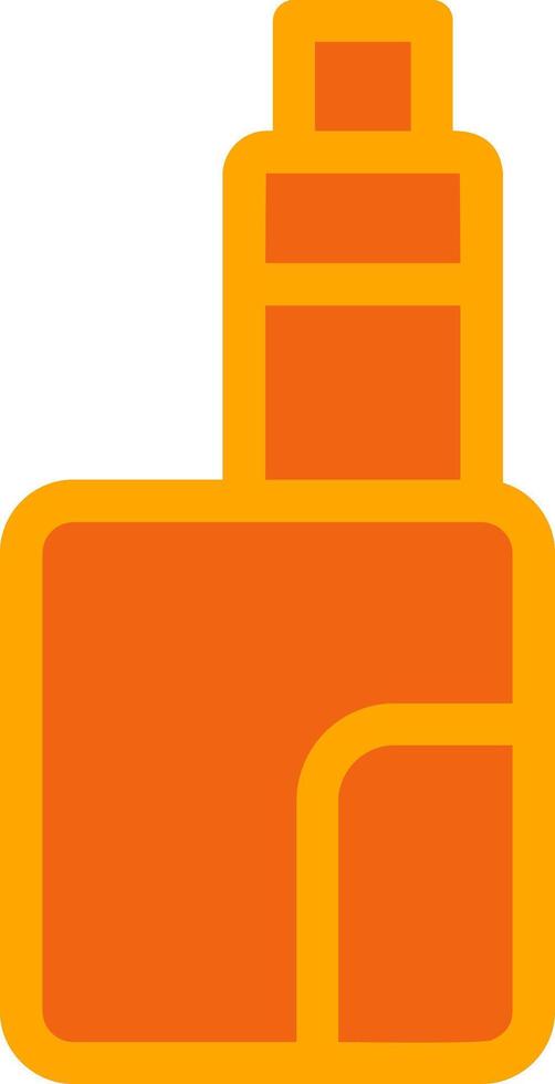 Vape Orange Filled Icon vector