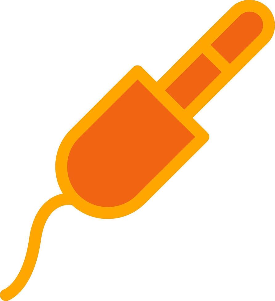 Audio Jack Orange Filled Icon vector
