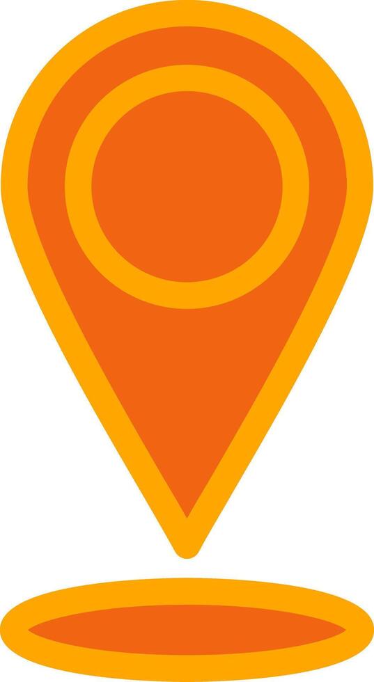 Location Orange Filled Icon vector