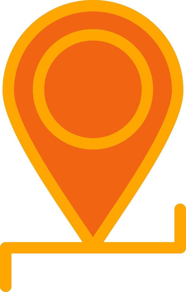 Location Orange Filled Icon vector