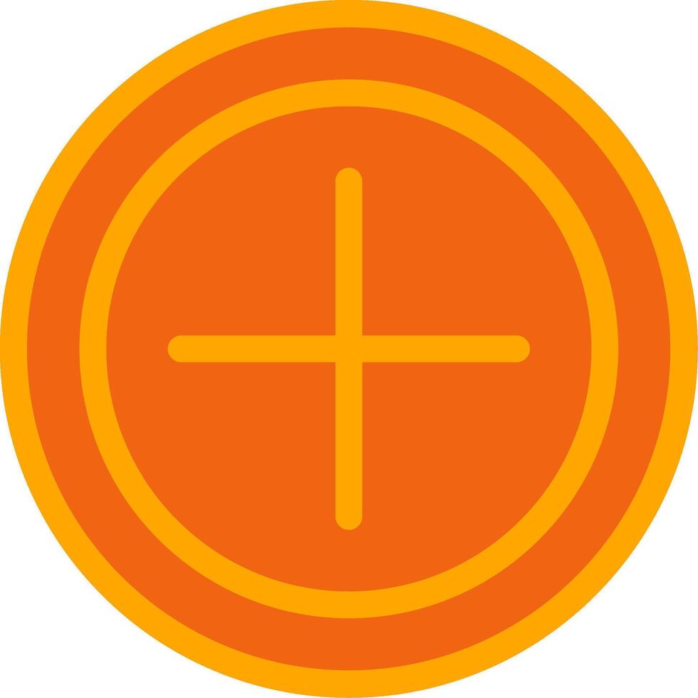 Add Orange Filled Icon vector