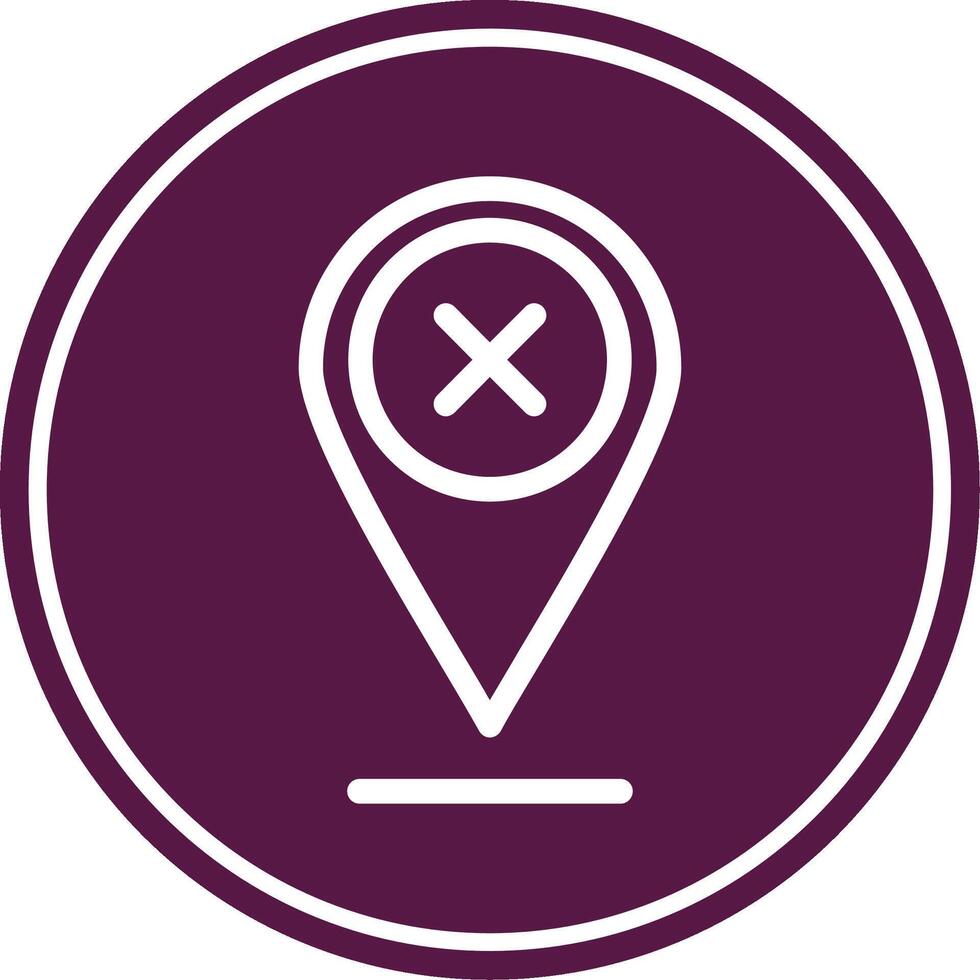 Pin Line Circle Icon vector